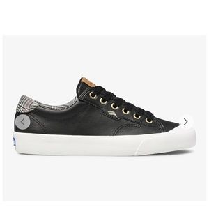 Black platform sneakers